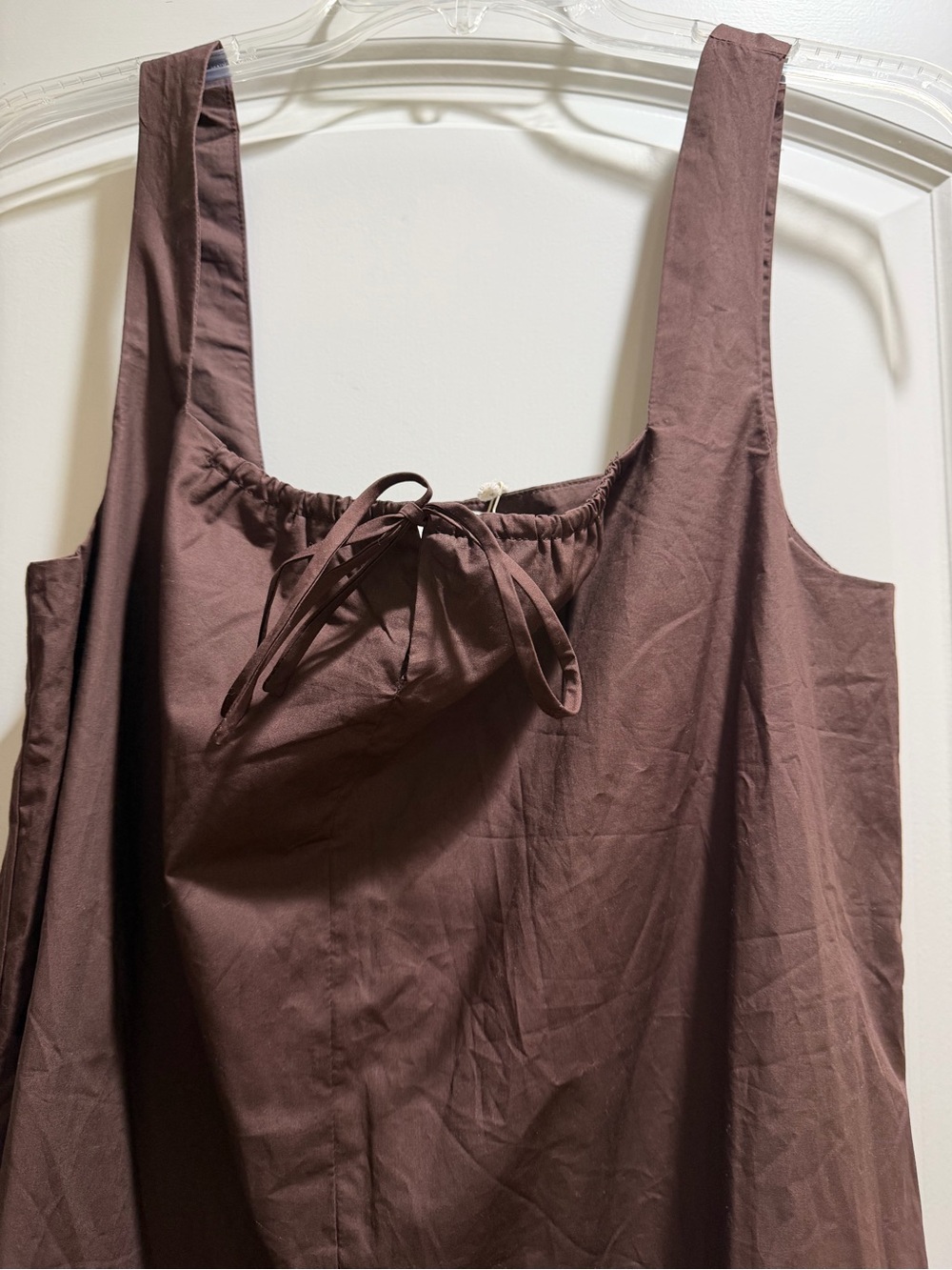 Nude Lucy Brown Tie-Front Cotton dress
